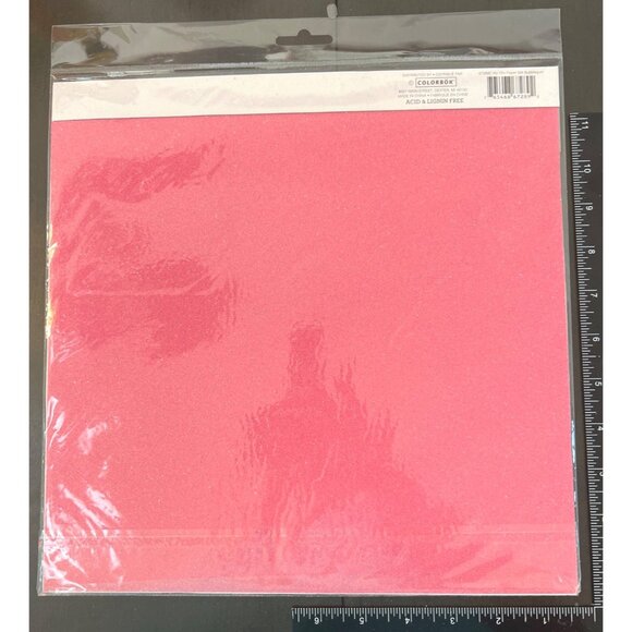 Pink Bubblegum Glitter Paper by Colorbok 3 Sheets 67289C 12x12 - Picture 2 of 2